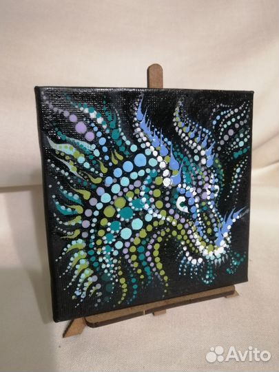 Картина миниатюра дракон