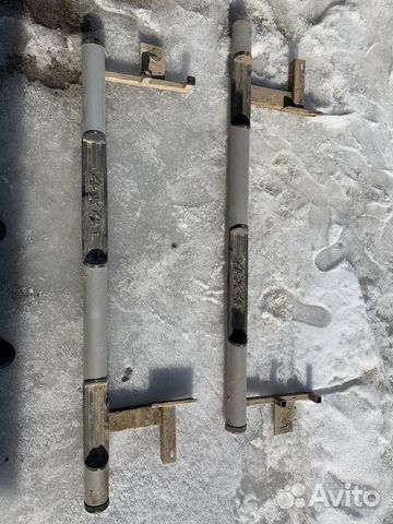 Защита порогов с накладками