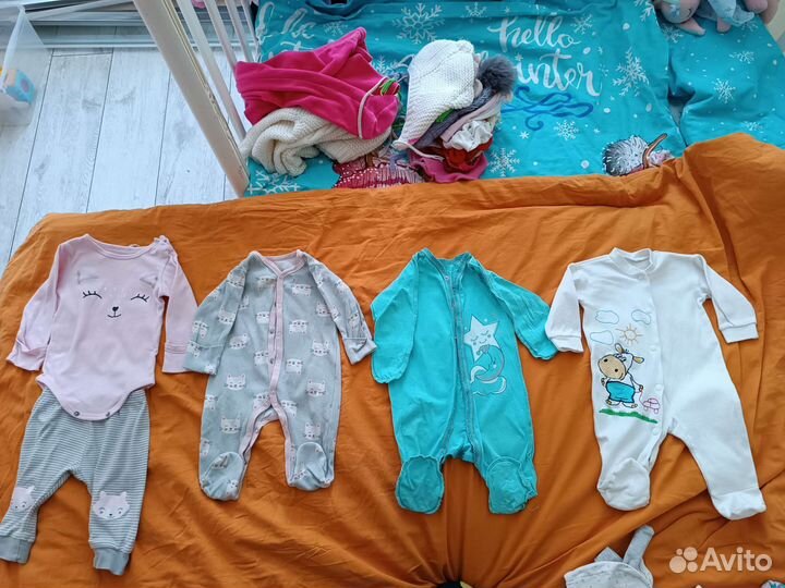 Вещи для девочки пакетом 68 74 80