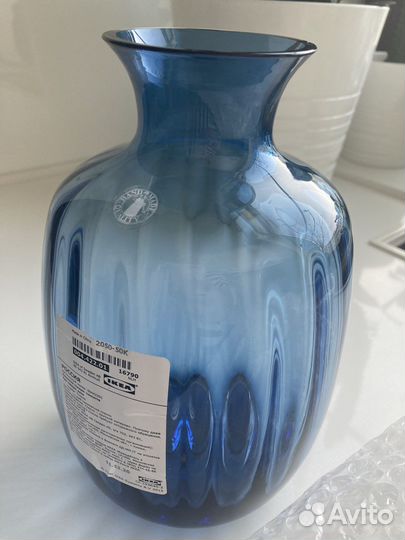 Ваза стекло IKEA тонсэтта/есть скол
