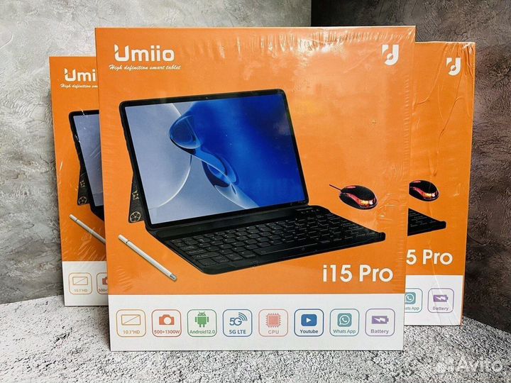 Новый Планшет Umiio i15 Pro с клавиатурой и мышью