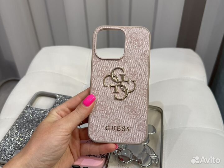 Чехол на iPhone 13 про guess swarovski