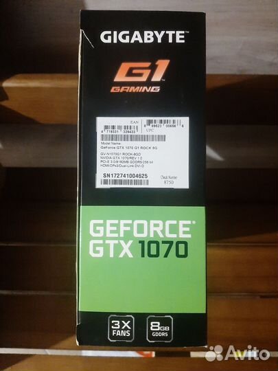 Видеокарта gtx 1070 8gb