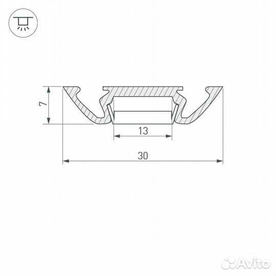 Профиль Arlight 013215 (2 м.)