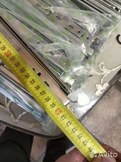 Направляющие для выд. ящиков новые, петли мебел