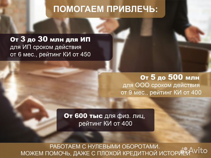 Помощь в получении кредита