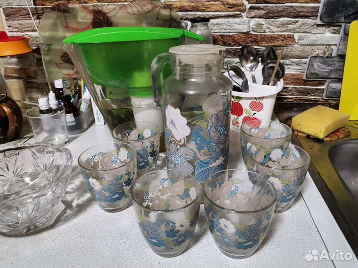 Набор столовой посуды Графин и 6 стаканов