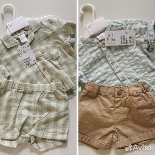 Новые летние костюмы h&m 68,74,80
