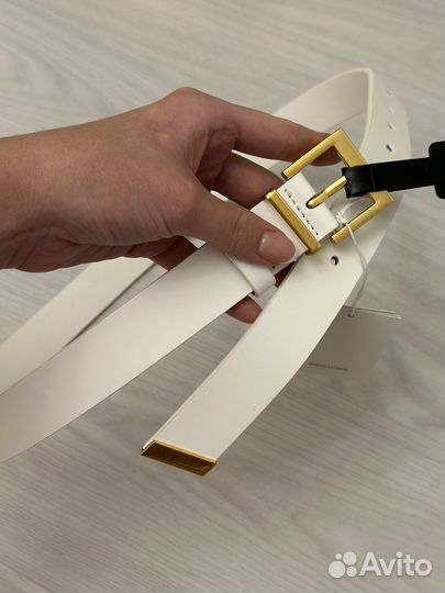 Ремень женский белый S