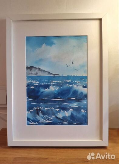 Картина. Акварель. Море, 20х30 см, А4