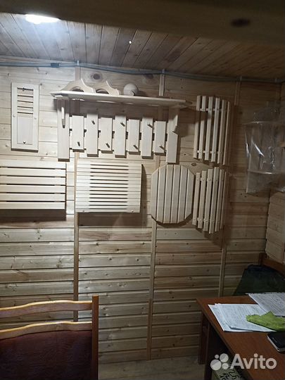 Аксессуары и мебель для бань и саун из липы