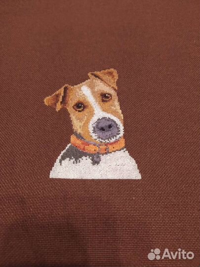 Джек рассел. Микровышивка