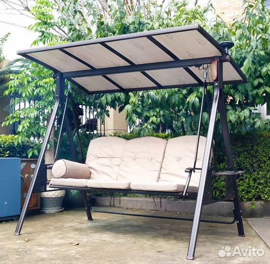 Качеля садовая трехместная нс-2102