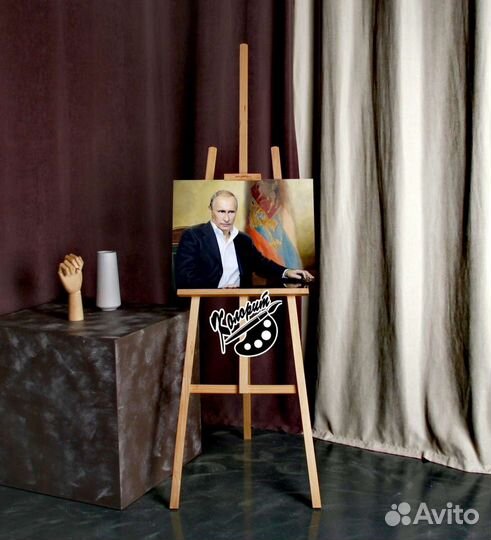 Путин В. В портрет на холсте 40х50см