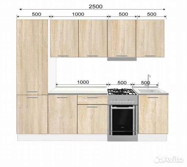 Кухня Симпл 2500 мм