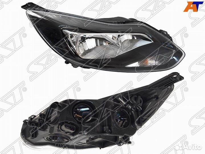 Фара ford focus III 11-15 RH черная