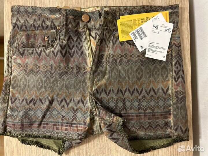 Шорты джинсовые H&M в стиле сафари