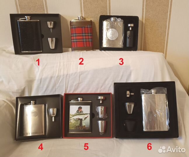 Подарочные наборы: фляжки + стопки, фляжки
