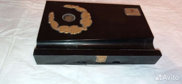 Винтажный письменный прибор, пенал, карболит