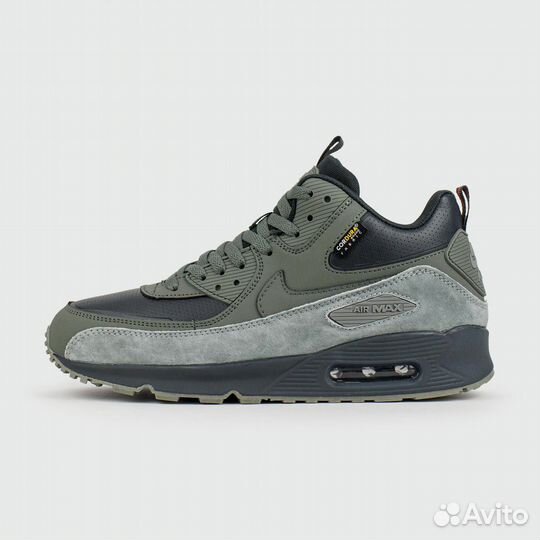 Кроссовки Nike Air Max 90 Mid Olive Grey with Fur