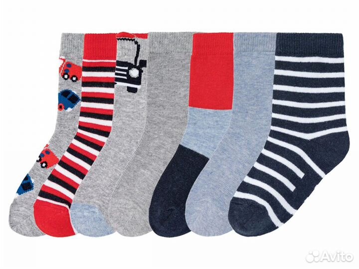 Носки для мальчика набор 7шт Разм:19/22, 23/26