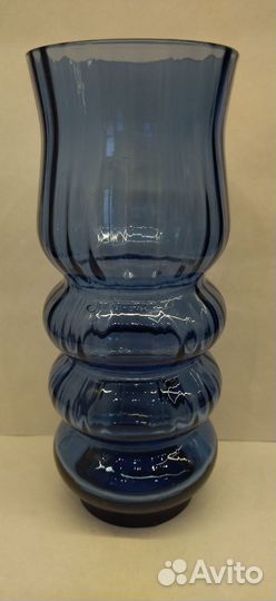 Ваза цветное стекло СССР 1970-е гг 20см