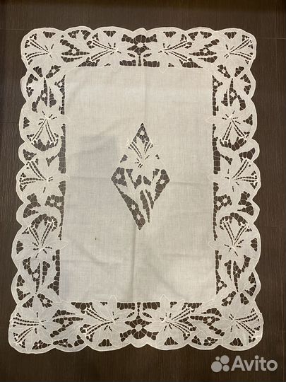 Скатерть вышивка ришелье