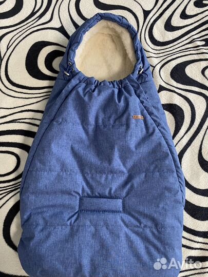 Конверт на выписку зимний для мальчика на овчине