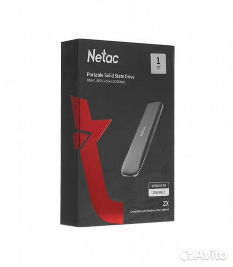 1 тб Внешний SSD накопитель Netac ZX (NT01ZX-001T