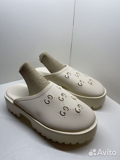 Сабо женские Gucci бежевые