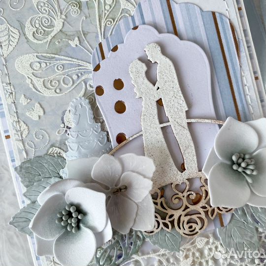 Открытка на свадьбу, ручная работа