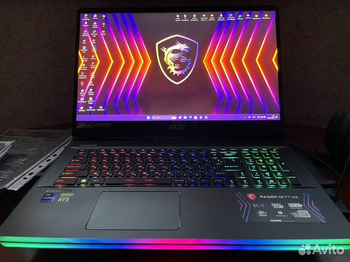 Игровой ноутбук MSI raider GE 77 HX rtx 3080 ti