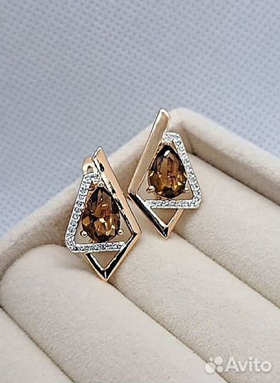 Серьги покрытие золото