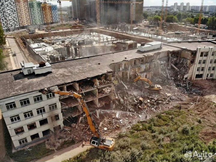 Бой кирпич, битый кирпич. Демонтаж сооружений