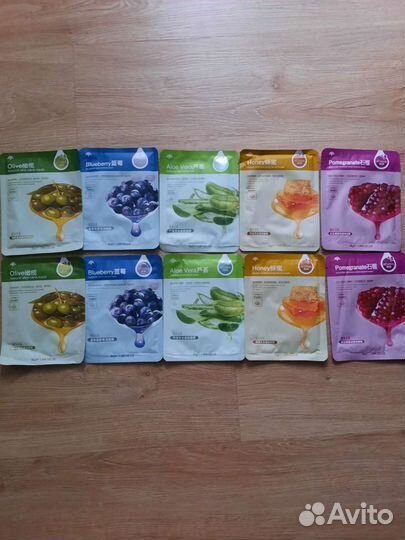 Набор из 10 тканевых масок hchana