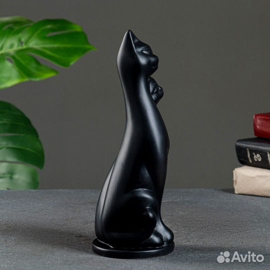 Фигура 'Пара кошек' черная 10х27х10см