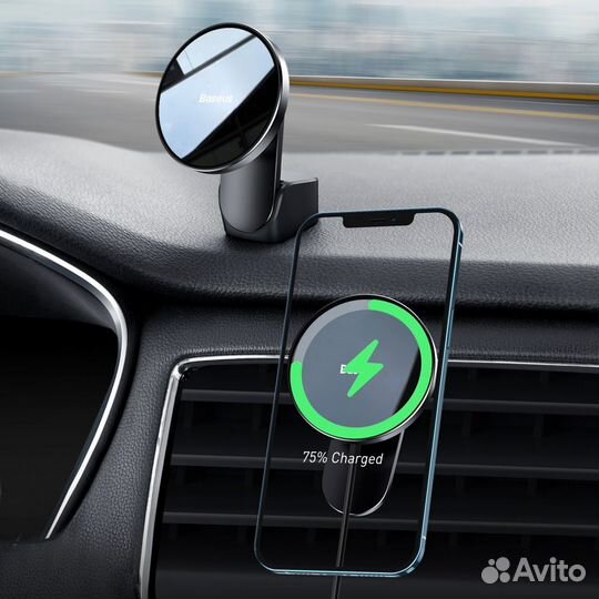 Автомобильная зарядка держатель MagSafe Baseus 15W