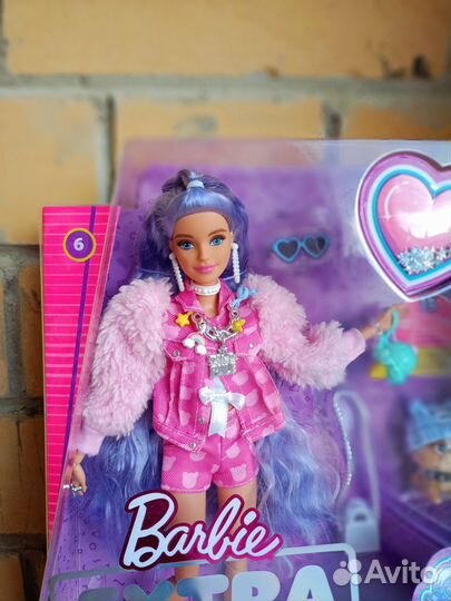 Новая Кукла Барби экстра 6 милли сиреневые волосы