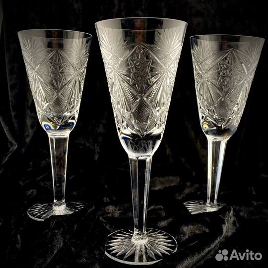 Хрустальные фужеры СССР 1970 г