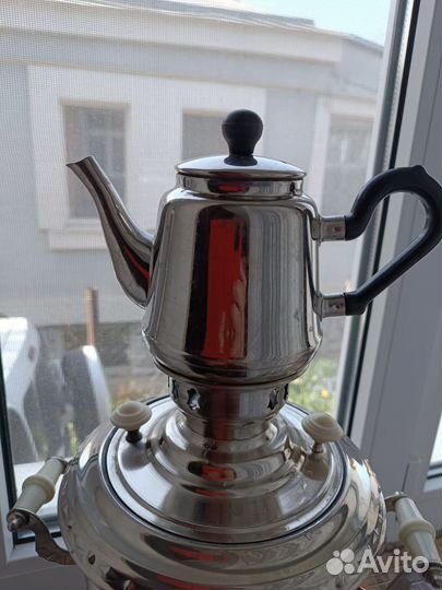 Мельхиоровый чайник на самовар СССР