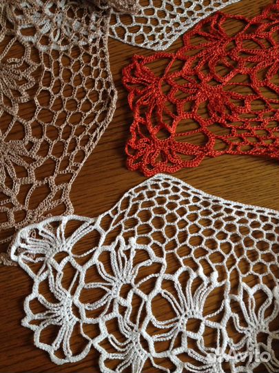 Салфетки.Воротник. Ручная работа,кружево