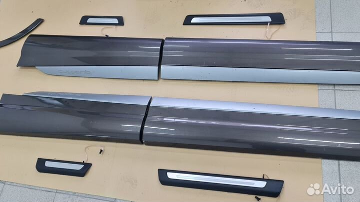 Накладки порогов с подсветкой audi Q7 4M внутренни