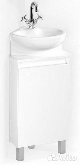 Тумба под умывальник Радуга Норма угловая айсберг