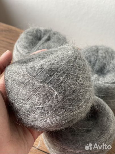 Пряжа супер кидмохер от Camelot серый