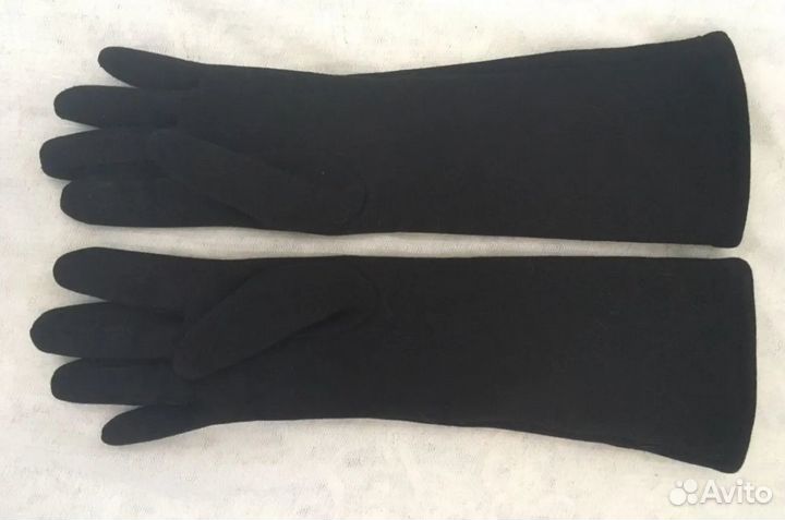Перчатки женские замшевые размер М длинные