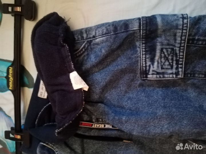 Джинсы утепленные флисом мужские
