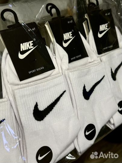 Носки nike белые 10 пар
