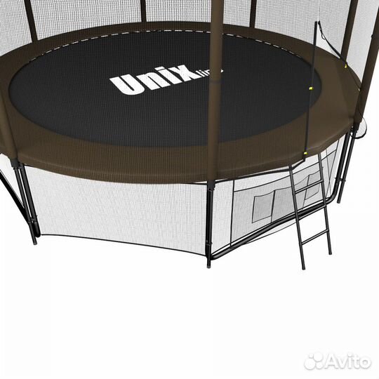 Батут Unix line Black&Brown 10 ft (outside)