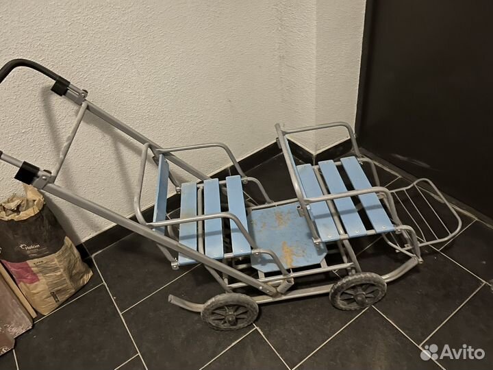 Санки с колесами для двойни/погодок