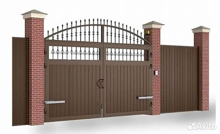 Распашные ворота Въездные ворота Уличные